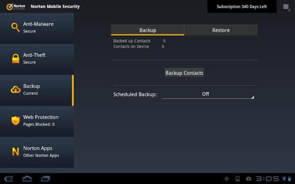 Norton Mobile Security Schermafbeelding 0