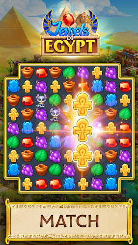 Jewels of Egypt・Match 3 Puzzle स्क्रीनशॉट 0