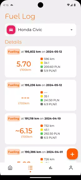 Fuel Log - Mileage And Service應用截圖第1張