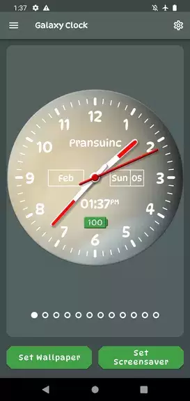 Galaxy Clock Live Wallpapers Captura de pantalla 0