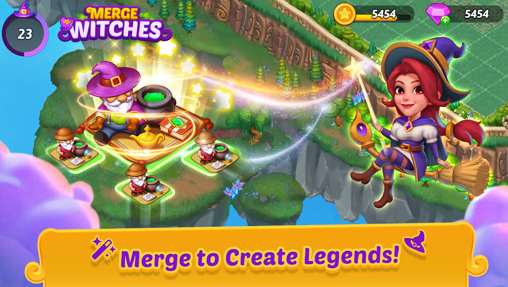 Merge Witches-Match Puzzles Capture d'écran 0