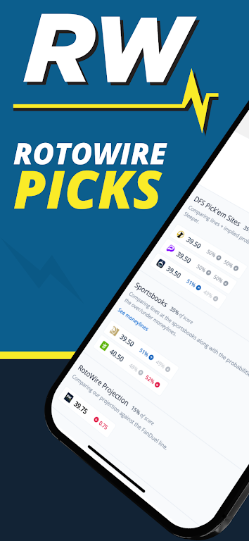 RotoWire Picks | Player Props Captura de pantalla 0