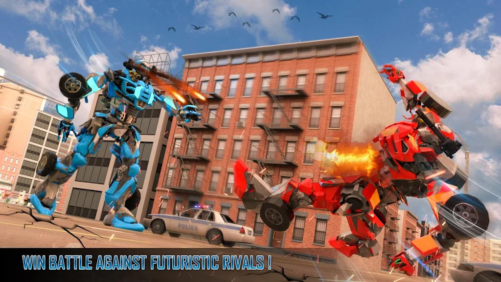 Police Air Jet Multi Robot Shooting Game 스크린샷 0