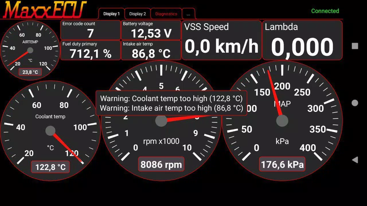 MaxxECU MDash スクリーンショット 1