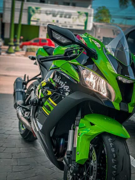 Kawasaki Ninja ZX10r Wallpaper Schermafbeelding 3