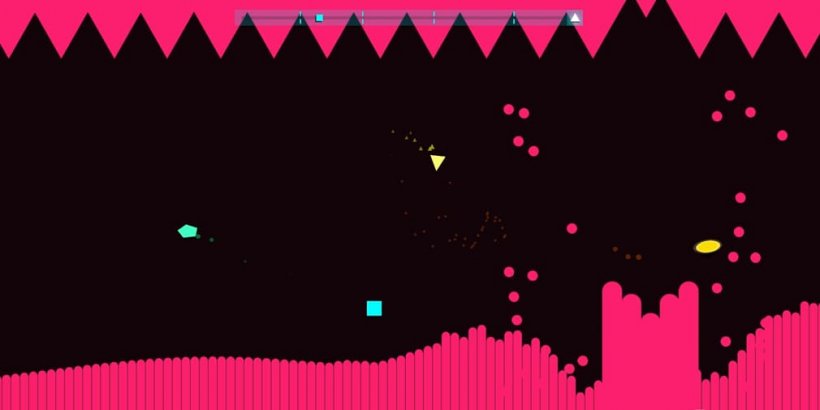 Just Shapes & Beats, bu kaotik eşli mermi cehenneminde göründüğünden çok daha fazlası artık iOS'ta