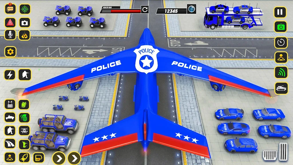 Police Car transporter Game 3D Tangkapan skrin 2