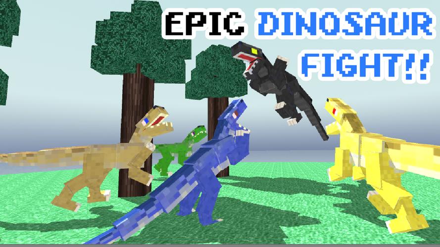 Blocky Dino Park Raptor Attack Screenshot 3