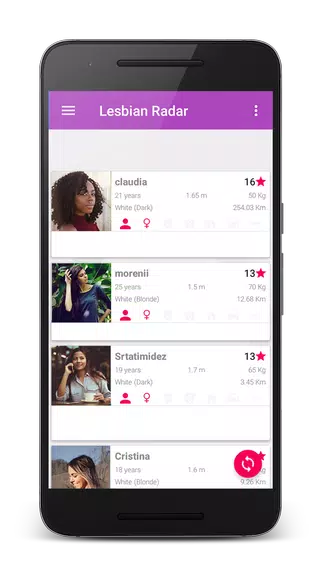 Lesbian Radar - Free dating for girls and women Capture d'écran 1