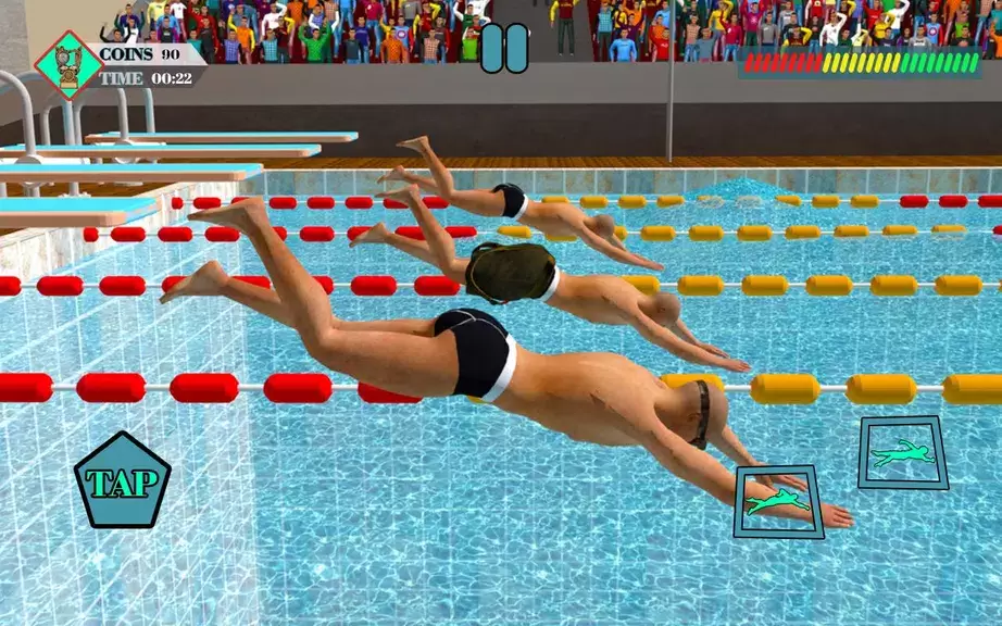 Summer Swimming Flip Pool Race Captura de pantalla 0